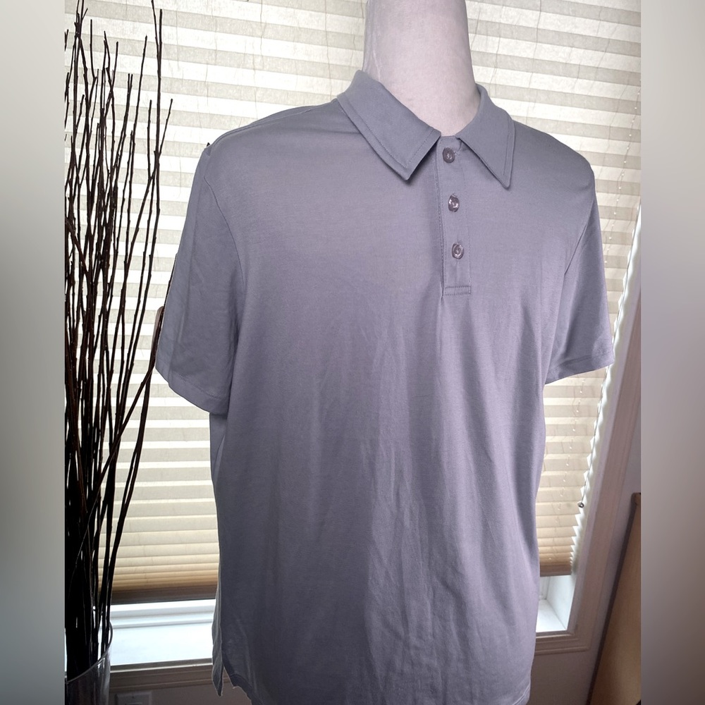 Tee Time Men’s Grey Collared Golf Shirt Small